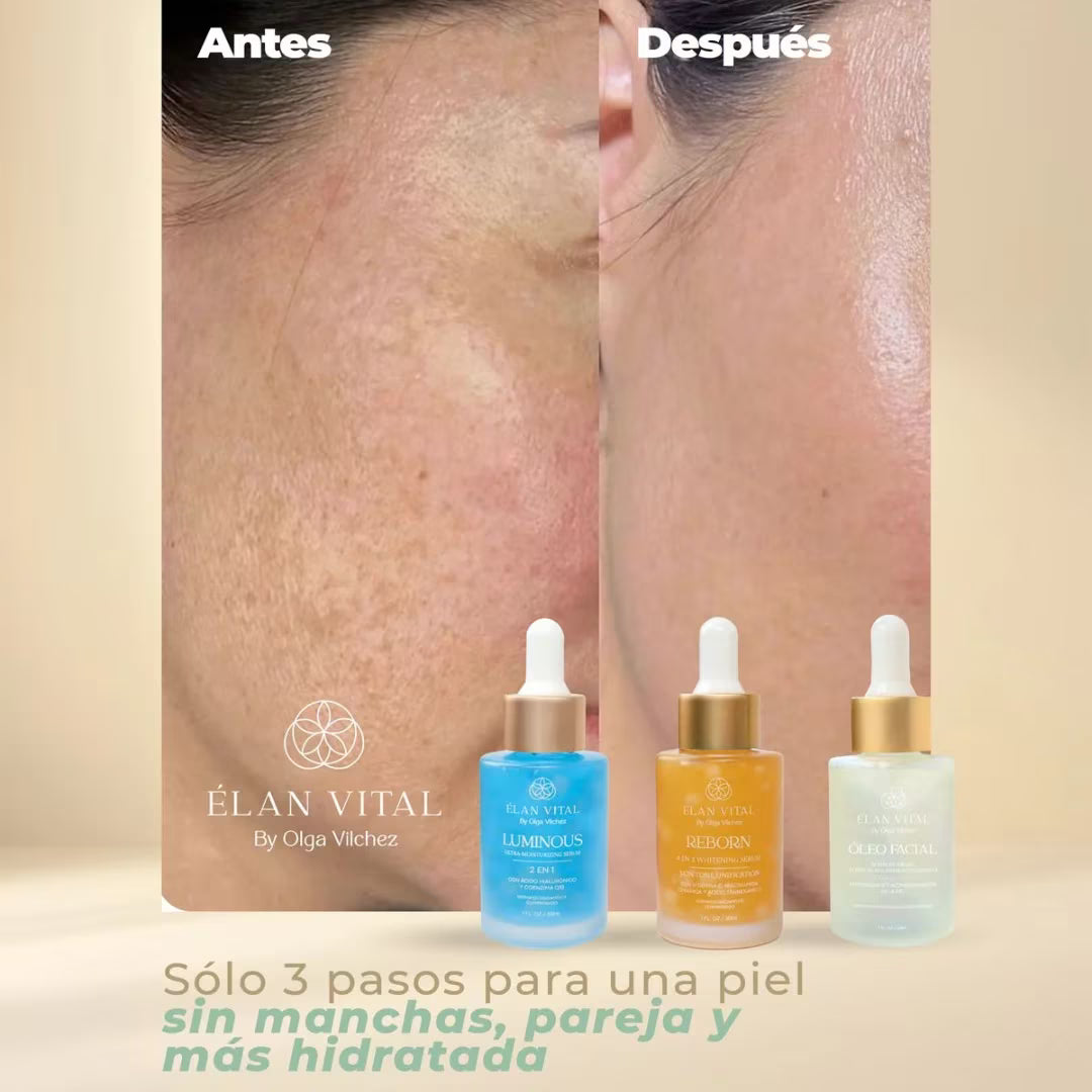 Rutina Facial Anti-Edad: Suero Día + Suero Noche + Óleo Antioxidante